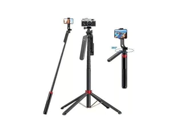 &uu TRIPODE CELULAR Y GOPRO + BT 1,8MTS WEP-Q185